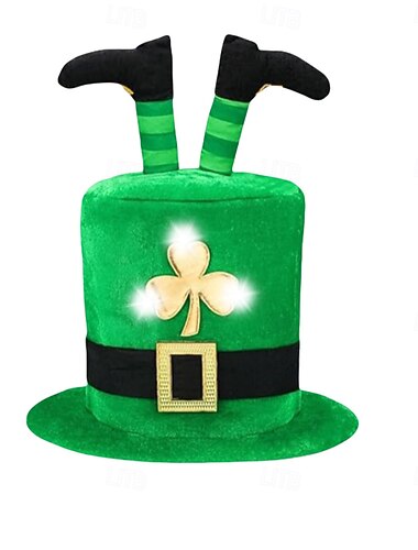  St. Patrick's Day Gnom, dverg Clover irsk Karnevalskostyme Cosplay Herre Dame Voksne Ytelse Fest Stadie Halloween Karneval St. Patrick's dag Enkelt karnevalskostyme