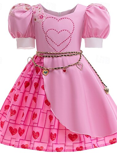  Descendants - Der Aufstieg von Red Kinder Bridget Kleid Kostüm Film- und TV-Themenkostüme Film Cosplay for Mädchen Kinder Halloween Karneval Welttag des Buches Leistung Party