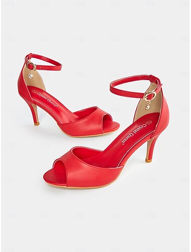  Women's Gold Peep-Toe Stiletto Heels with Ankle Strap, Elegant Design for Weddings, Parties and Formal Events