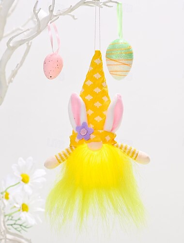  Gesichtslose Osterpuppe mit langen Ohren – leuchtende dekorative Lampe für Partys im Innenbereich und festliche Atmosphäre, Heimdekoration, 1 Stück