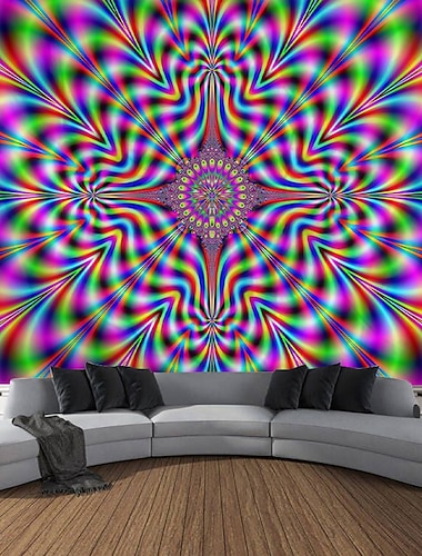  Tapisserie murale à suspendre en forme de vortex 3D, illusion d'optique éblouissante, grande tapisserie, décoration murale, toile de fond pour photographie, couverture, rideau, décoration de la