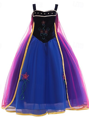  Die Eiskönigin Prinzessin Anna Kleid Kostüm Blumenmädchenkleid Film- und TV-Themenkostüme Film Cosplay for Mädchen Kinder Karneval Welttag des Buches Leistung Party / Abend