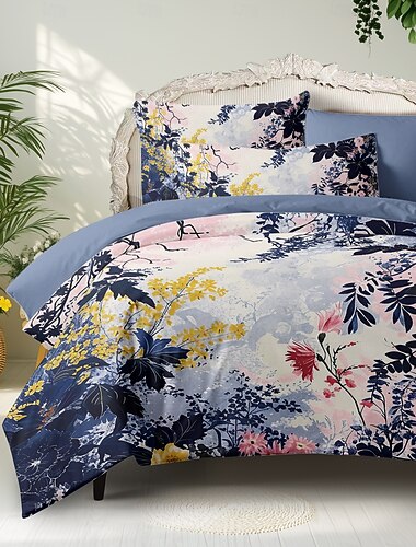  set copripiumino con motivi floreali set morbido set di biancheria da letto in cotone di lusso in 3 pezzi set decorazioni per la casa regalo twin completo king size copripiumino queen size