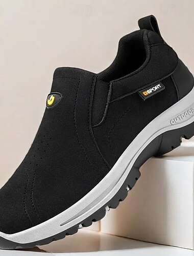  brune slip-on-tursko for menn - lette utendørs joggesko med sklisikker såle for fotturer og daglig bruk