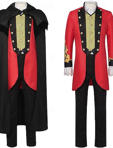  Manteau Tenues Veste de cirque Prince Noble Rétro Vintage Rococo Victorienne Adulte Homme Femmes Halloween Carnaval Soirée Performance Se déguiser