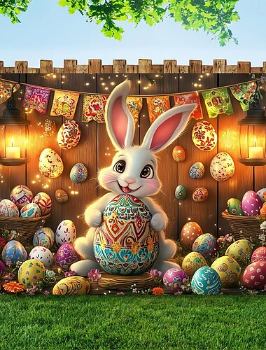  Hängender Wandteppich Hase Eier Wandkunst Großer Wandteppich Wanddekoration Fotohintergrund Deckenvorhang Heim Schlafzimmer Wohnzimmer Dekoration