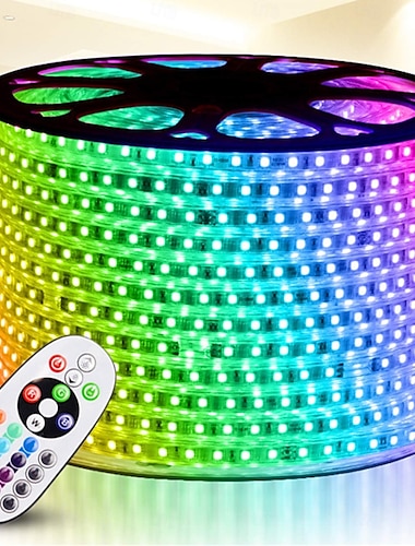  16-100ft slimme rgb ic led-lichtstrip - 24v waterdichte multi-color-chasing-verlichting met app &muziek synchronisatie adresseerbaar voor slaapkamer &buitengebruik 1 rol