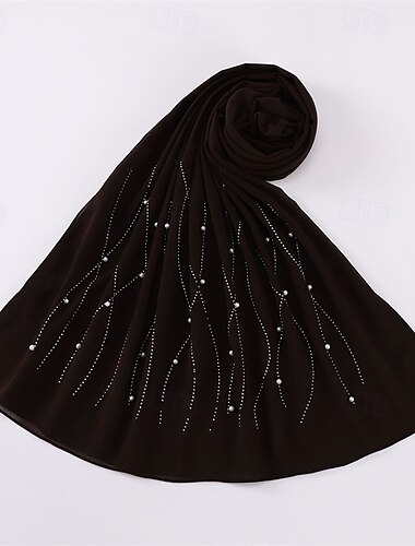  Yessa Damen-Schals und -Tücher mit Strasssteinen für Abendkleider, Chiffon-Schals und -Tücher mit Pailletten für Hochzeiten, formelle Schals