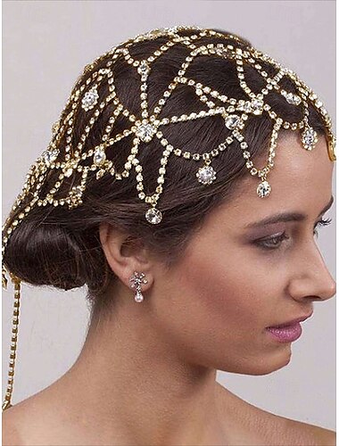  elegantes Kristall-Haarketten-Kopfstück für die Braut – funkelndes Hochzeits-Haar-Accessoire für Frauen, ideal für besondere Anlässe und Braut-Styles