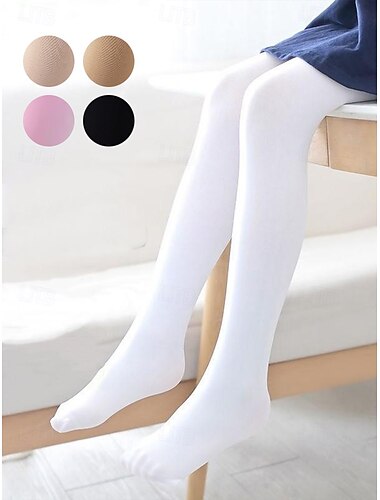  Medias de ballet para niñas: medias blancas elásticas y cómodas para practicar, recitales y actuaciones