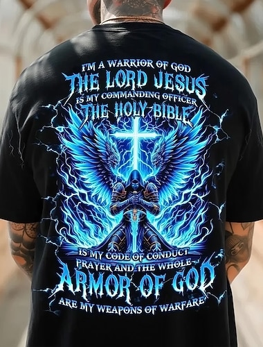  Per uomo Cavalieri Templari Fede Maglietta Manica Corta maglietta Stampa 3D Girocollo Camicia Moda Quotidiano Streetwear Quotidiano Nero Estate Primavera Abbigliamento S M L XL XXL XXXL