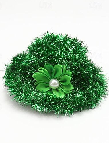  Szent Patrik napja Lóhere ír Farsangi jelmez Kalapok Cilinder Felnőttek Női Szerepjáték Teljesítmény Parti Színpad Mindszentek napja Farsang Szt. Patrik nap Könnyű farsangi jelmez