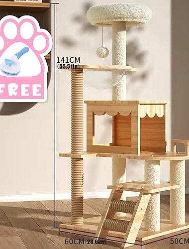  Arbre à chat de 70 pouces/maison d'arbre à chat et tours pour grand chat/arbre à chat grimpant avec condo pour chat/griffoir pour arbre à chat/grand arbre à chat à plusieurs niveaux