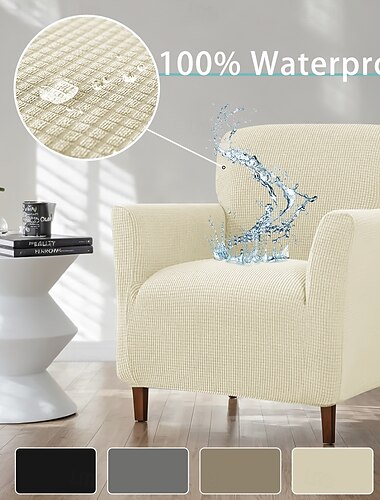  100 % wasserdichter Sessel-Schonbezug für Haustiere, Einzelsofa-Bezug, 1-Sitzer-Couch-Möbelschutz mit elastischer Unterseite für Kinder, Haustiere
