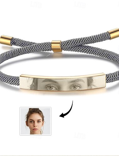  Bracelet photo yeux personnalisé - Meilleur cadeau pour maman cadeau de mariage avec photo de yeux personnalisable pour épouse ou petite amie