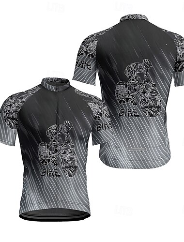  Herren Radtrikot fahrradbekleidung Fahrradtrikot Kurzarm Fahhrad T-Shirt Trikot mit 3 Gesäßtaschen MTB Mountain Atmungsaktiv Schnelltrocknend Anatomisches Design Schweißtransportierend Schwarz Purpur