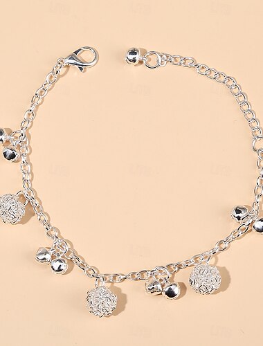  Chaînes Bracelets Femme Fantaisie Précieux Luxe Bracelet Bijoux Argent Forme Géométrique pour Soirée