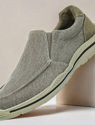  Casual slip-on sneakers för män – bekväma canvasskor med lätt sula för utomhusaktiviteter, dagligt slitage och semester