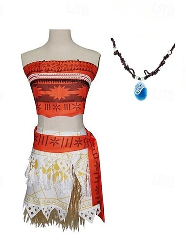  Prinzessin Moana Cosplay Kostüm Outfits Cosplay Film Cosplay for Damen Mädchen Kinder Erwachsene Karneval Maskerade Veranstaltung / Fest Maskerade