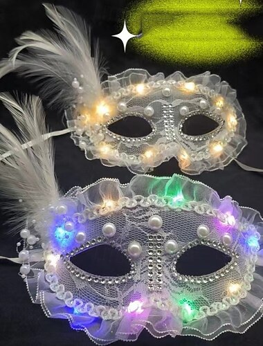  Halloween Venetiaans masker Akelei Carnavalsmasker Half gezicht Volwassenen Voor heren Dames Carnaval Mardi Gras Feest Maskerade Carnaval van Venetië Gemakkelijke Halloween-kostuums Aankleden