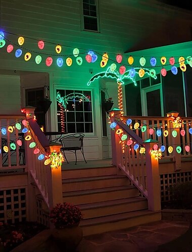  Cadena de luces LED para exteriores con forma de conejo de Pascua, 5 m y 20 ledes, para patio, jardín, camino, ambiente de Pascua, decorativa, para interior y exterior