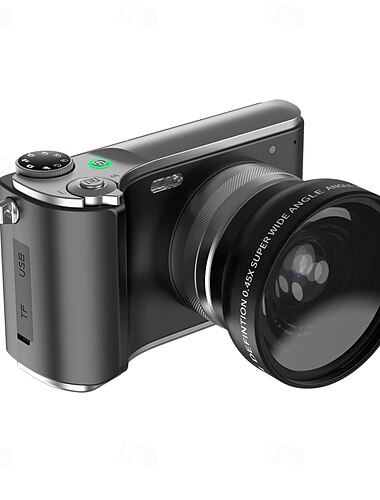  Retro-Mode 64 Megapixel Digitalkamera 4k HD CMOS Objektiv HD Weitwinkel-Aufnahmekamera optionales Winkelobjektiv