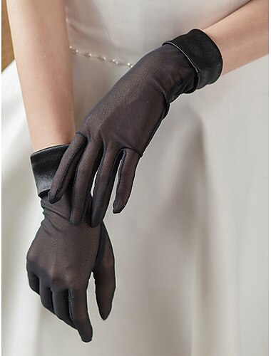  Kant Polslengte Handschoen Elegant / Klassieke Stijl Met Pure Kleur Bruiloft / feesthandschoen