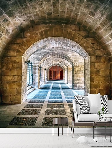  Landschaft Höhle 3D Tapete Heimdekoration Wandmalerei Rolle Abziehen und Kleben Abnehmbare PVC/Vinyl-Material Selbstklebend/Kleber erforderlich Wanddekoration für Wohnzimmer