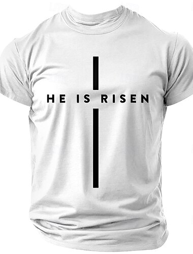  Semana Santa Hombre Jesús Camiseta 100% Algodón Manga Corta Gráfico Camisa Negro Blanco Azul Oscuro Camiseta cómoda Vacaciones Calle Ropa de diseñador de moda