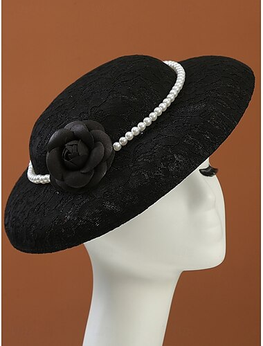  Sombreros sombrero de bolera/cloche de tela de algodón tulle boda elegante vintage con tocado de moño vestido de derby sombreros vestido de carrera 2025