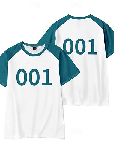  456 001 Cosplay Kostüm T-Shirt-Ärmel 3D-Druck Bedruckt 3D Klassisch Streetstyle Für Paar Herren Damen Erwachsene Silvester 3D-Druck Strasse Freizeitskleidung