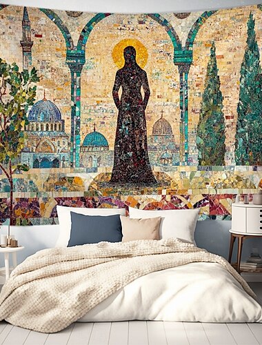  Ramadan Konstantinopel Wandteppich Wandkunst Großer Wandteppich Wanddekor Fotohintergrund Decke Vorhang Wohnraum Schlafzimmer Wohnzimmer Dekoration