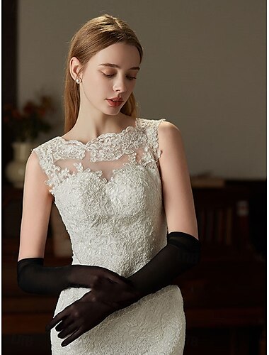  Spitze Handgelenk-Länge Handschuh Elegant / Klassicher Stil Mit Pure Farbe Hochzeit / Party-Handschuh