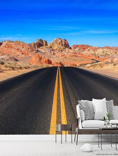  Landschaft Marmor 3D Tapete Wohnungsdekoration Wandbild Rolle Abziehen und Kleben abnehmbare PVC/Vinyl Material selbstklebende/kleberbenötigte Wanddekoration für Wohnzimmer