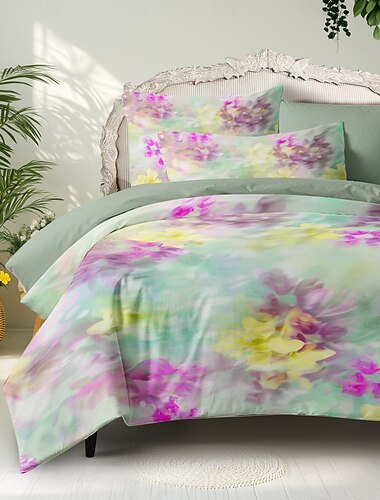  Regenbogen Batik Bettbezug Set Baumwolle Wirbel Spiralmuster Set weiches 3-teiliges Luxus Bettwäsche Set Home Dekor Geschenk Twin Full King Queen Size Bettbezug