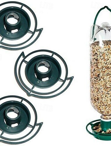  Mangeoire à oiseaux d'extérieur 1 pièce, suspension automatique, mangeoire à graines classique, bol d'alimentation en plastique pour perroquets, pigeons, animaux de compagnie, accessoires