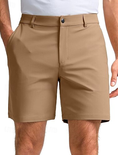  Herren Shorts Kurze Hosen Kleid-Shorts Sommer-Shorts Kurze Golfhosen Tasche Gerade geschnitten Glatt Atmungsaktiv Schnelltrocknend Knielänge Outdoor Geschäft Täglich Modisch Casual / sportlich
