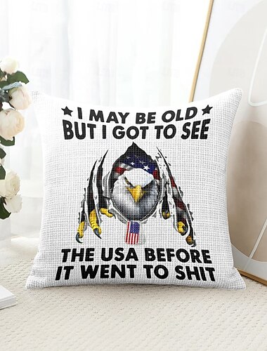  American Eagle Decoratieve Sierkussens Cover 1PC Zachte Vierkante Bankkussenhoes Kussenhoes voor Slaapkamer Woonkamer Bank Stoel 4 juli Onafhankelijkheidsdag