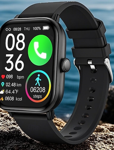  Cardica Smart Watch för män med blodsockermätare Bluetooth-samtal puls- och blodtryck övervakning IP67 vattentät fitness tracker