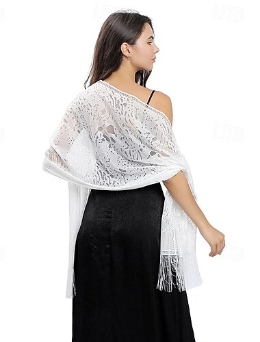  Spitzenblumenschal Braut Hochzeitskleid Abendkleid Cheongsam Tanzparty Bankettschal