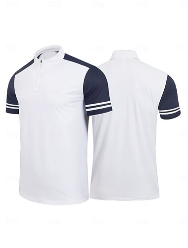  Herren poloshirt Weiß Marineblau Grau Kurzarm Shirt Golfkleidung, Kleidung, Outfits, Kleidung