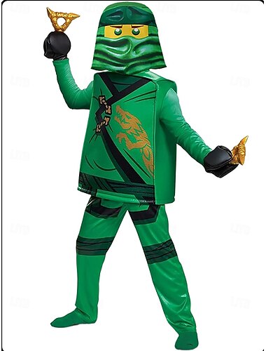  Ninja Karneval Cosplay kostým Úbory Legrační kostýmy cosplay Dětské Chlapecké Dívčí předvečer Všech svatých Karneval Mardi Gras Výkon Párty Snadný karnevalový kostým Oblékněte se