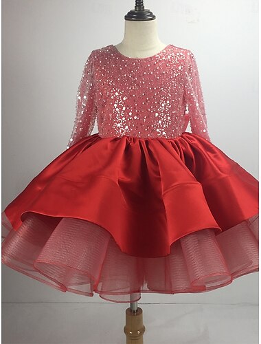  Ballkjole Kort  Mini Blomsterpige Kjole Bryllup Fest Piger Sød Prom Kjole Tyll med Broderi Mini Bryllup Strand Fit 3-16 År