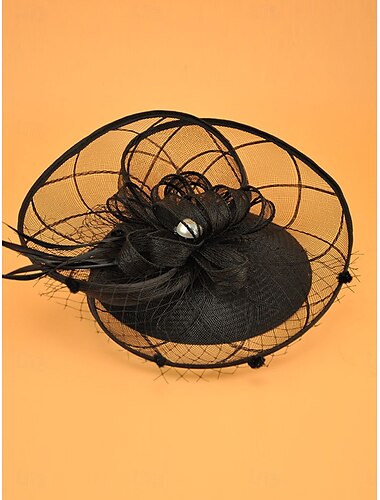  Čelenka Tyl Svatební Elegantní Vintage s tylovým čelenkou Doplňky Derby fascinatorů na den závodů