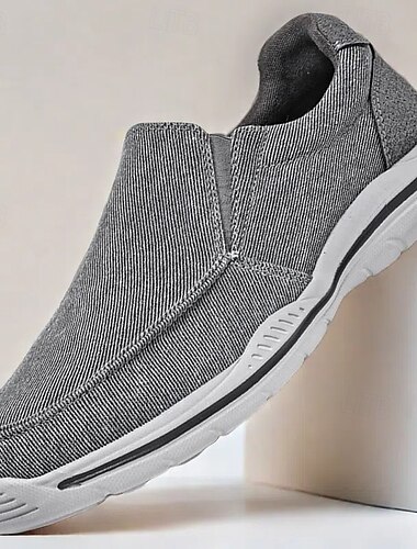  Lässige Slip-On-Sneaker für Herren – bequeme Canvas-Schuhe mit leichter Sohle für Outdoor-Aktivitäten, Alltag und Urlaub