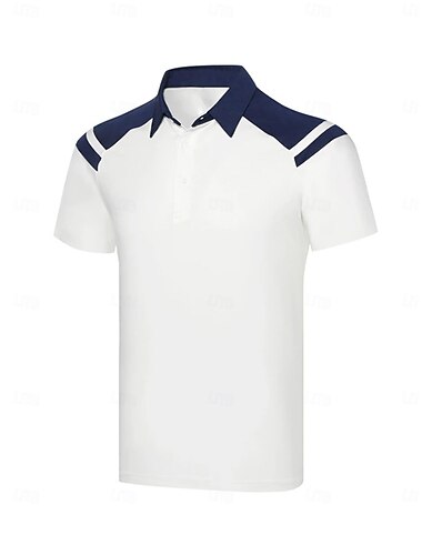  Herren poloshirt Weiß Marineblau Grau Kurzarm Shirt Golfkleidung, Kleidung, Outfits, Kleidung