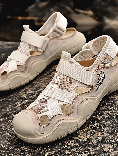  Herren Outdoor Sportsandalen mit verstellbaren Klettverschlüssen, atmungsaktivem Mesh-Obermaterial und strapazierfähiger Sohle zum Wandern, für den Strand und zum Reisen