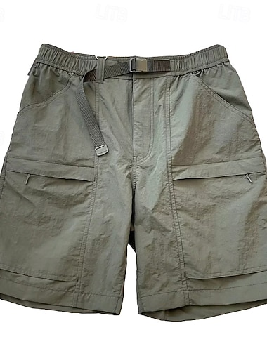  Herren Taktische Shorts Cargo Shorts Kurze Hosen Shorts Kurze Hosen Bermudas Elastische Taille Tasche mit Reißverschluss Gerade geschnitten Glatt Atmungsaktiv Schnelltrocknend Knielänge Outdoor