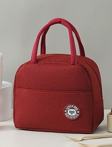  Essensbeutel zum Beschriften kleine Lunchbox-Tasche tragbare Lunchtasche fürs Büro isolierte Lunchbox-Tasche isolierte Tasche aus Oxford-Stoff