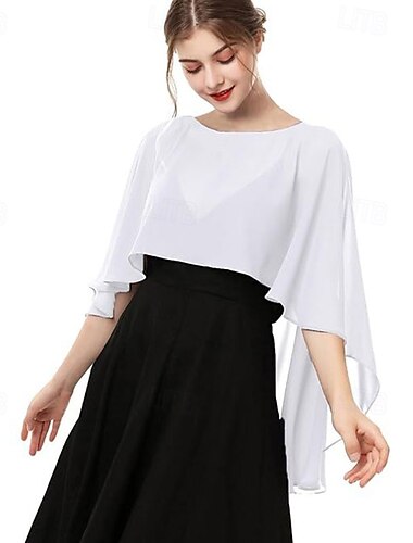 kvinders capelets sjaler og wraps til aftenkjole chiffon capes bryllup dække op